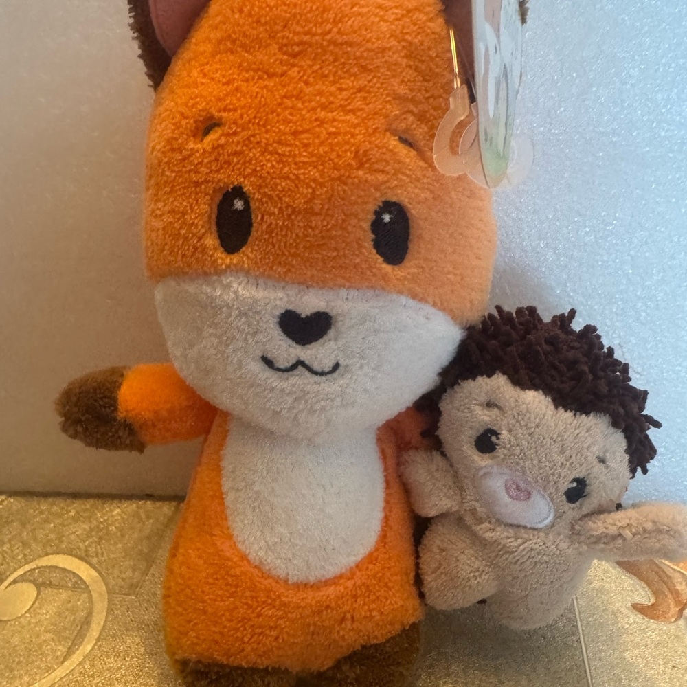 Adorable Plush Fox and Hedgehog Toy Set